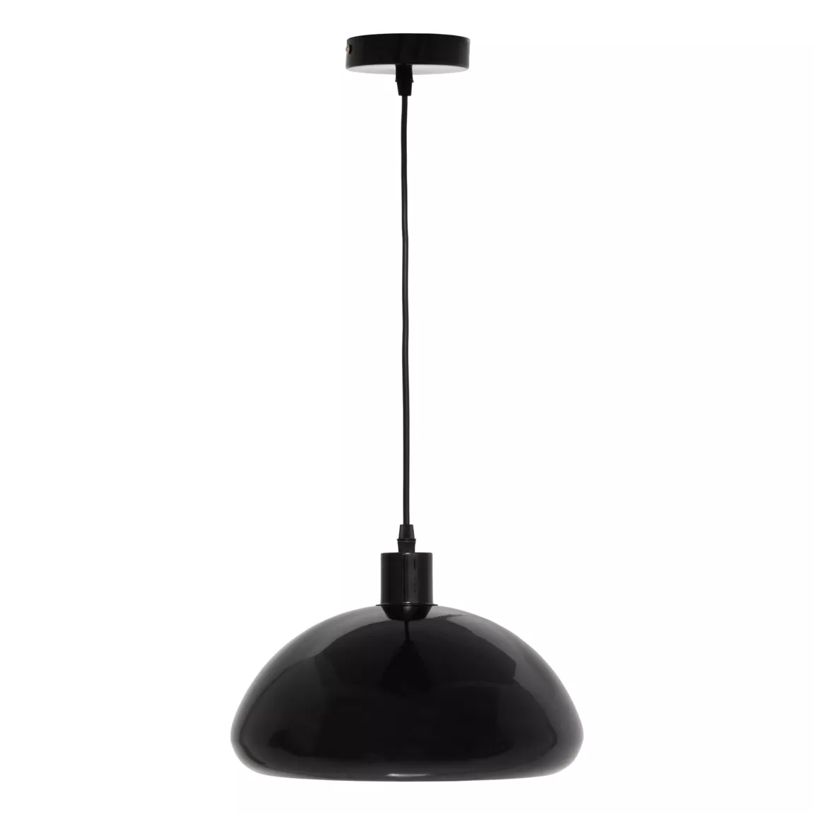 Suspension luminaire métal (27,5 x 13,4 cm) Savio Noir