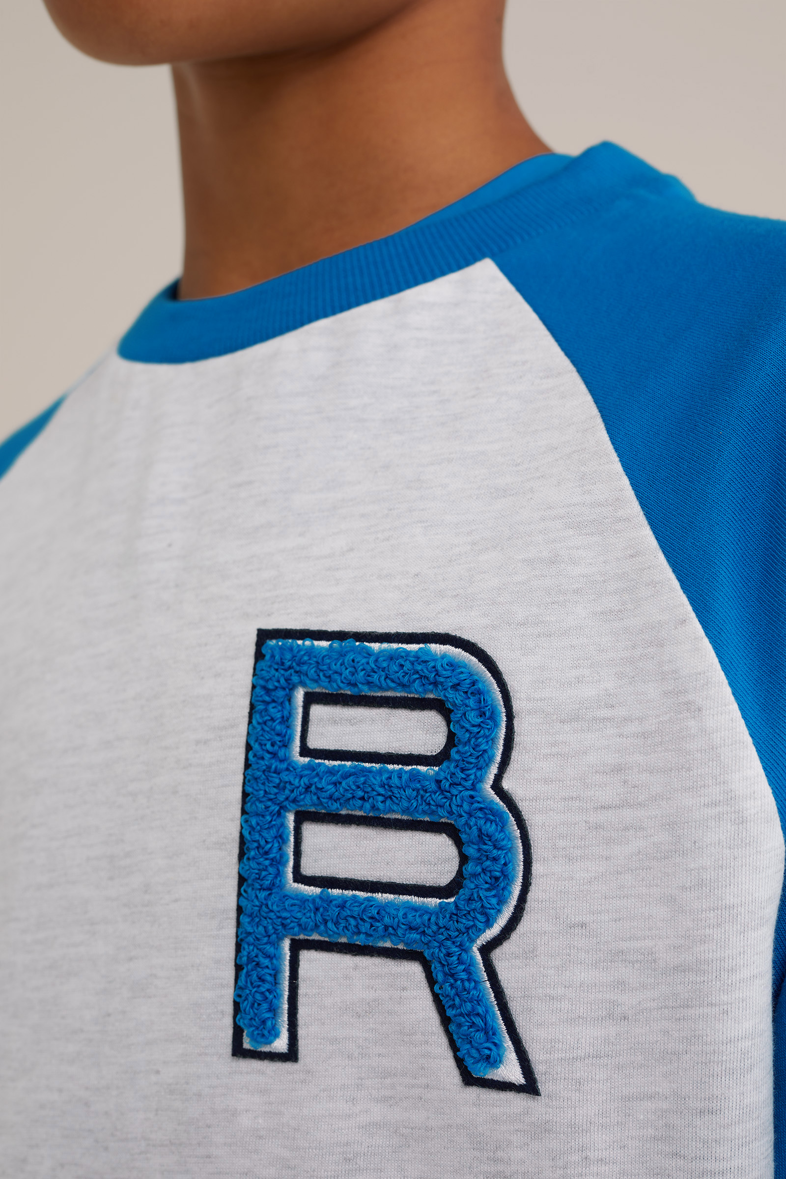 Jongens T-shirt met colourblock Blue Ridge Blauw