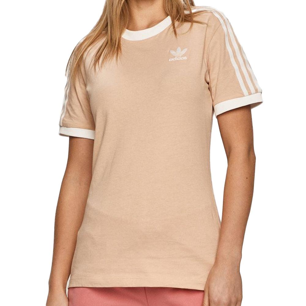 Adidas T-shirt Beige Femme Adidas Stripes