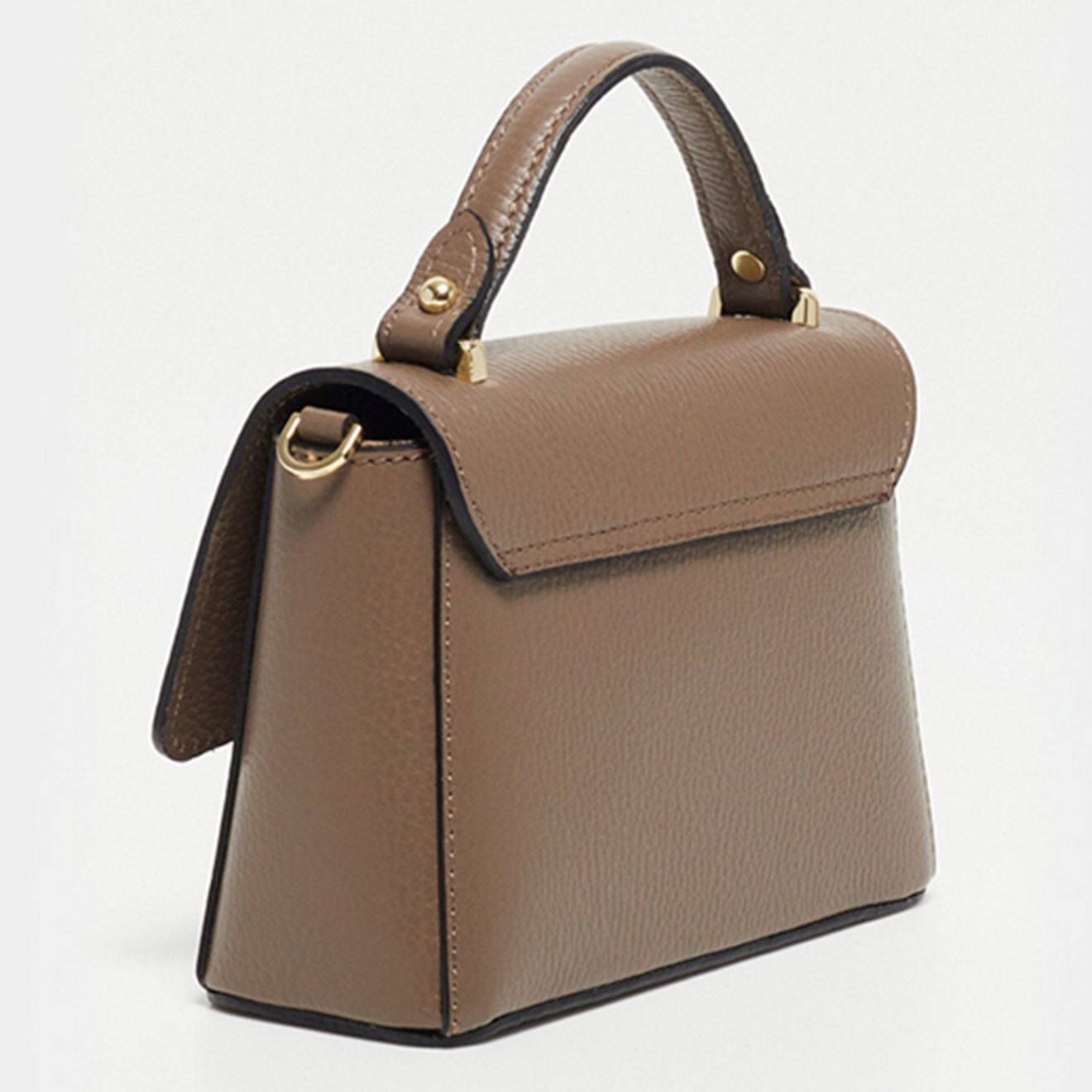 Christian Laurier Sac à main en Cuir Mathilde taupe  - 19.5x13.5x7.5 cm