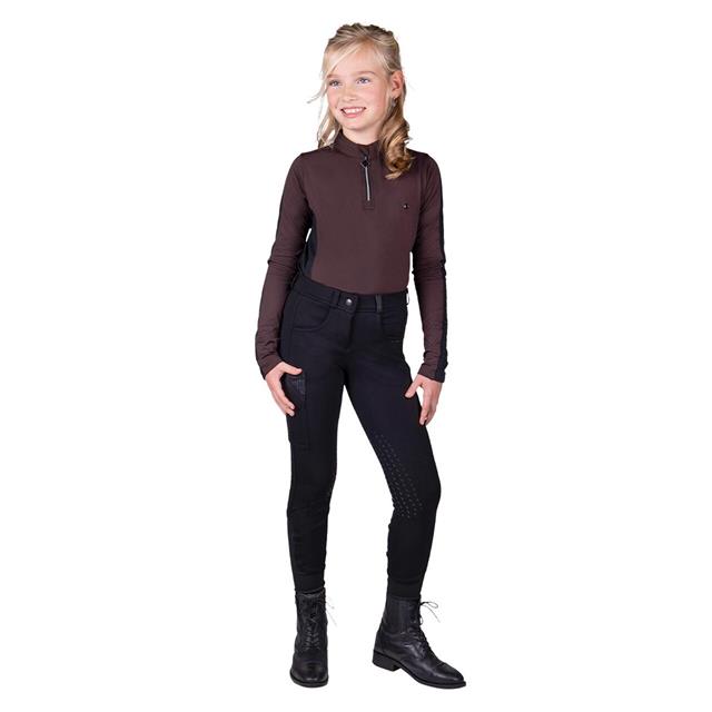 Rijbroek QHP Kae Knie Grip Kids Zwart