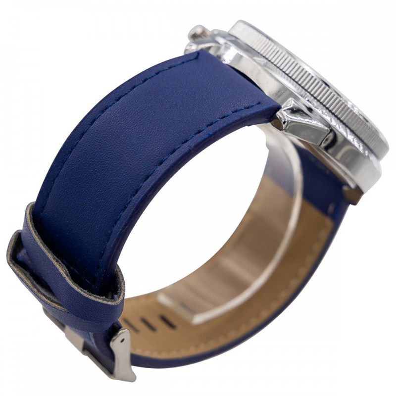 Montre Homme CHTIME bracelet Cuir Bleu
