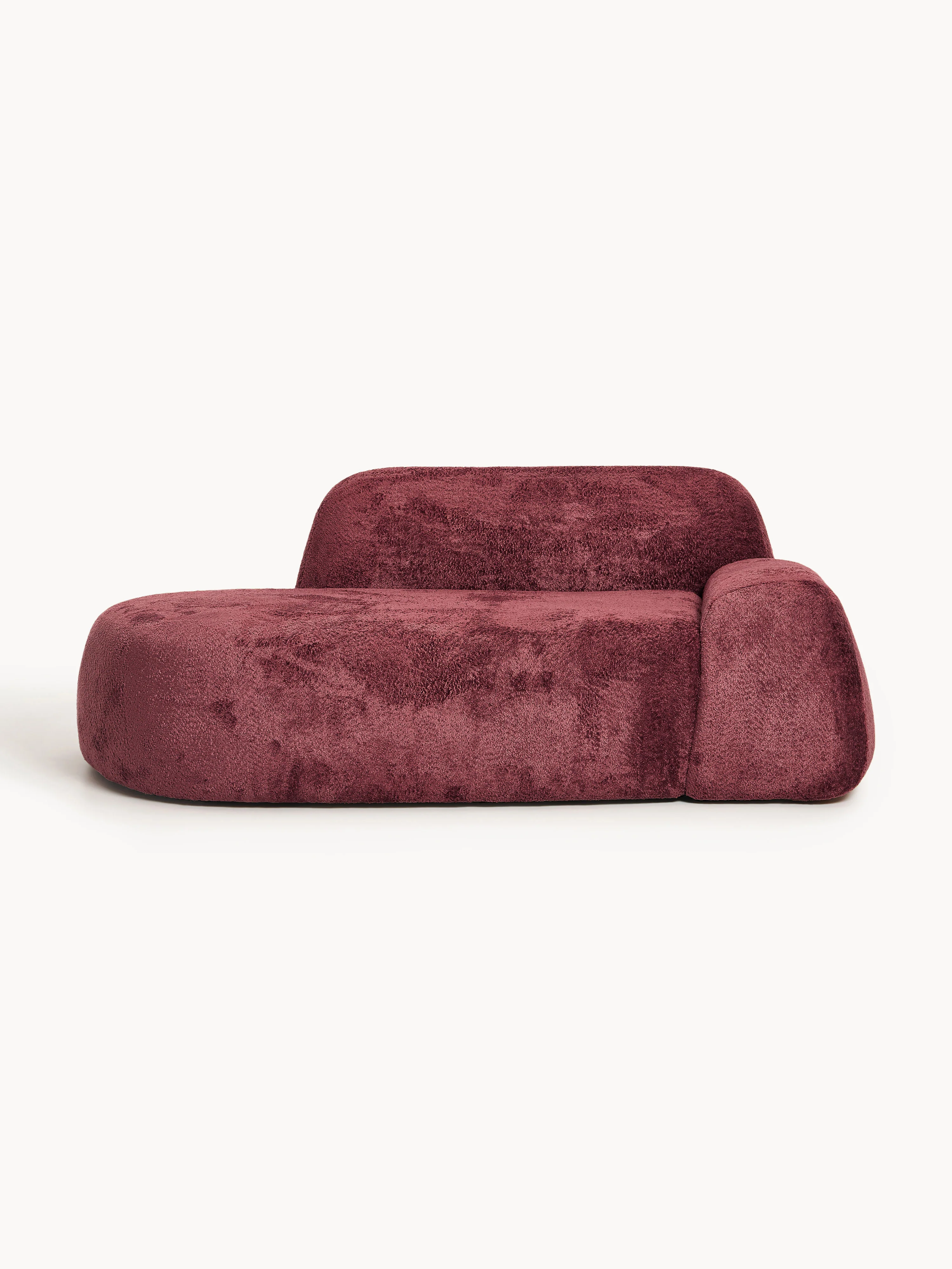 Teddy bouclé bank Wolke (2-zits) met chaise longue