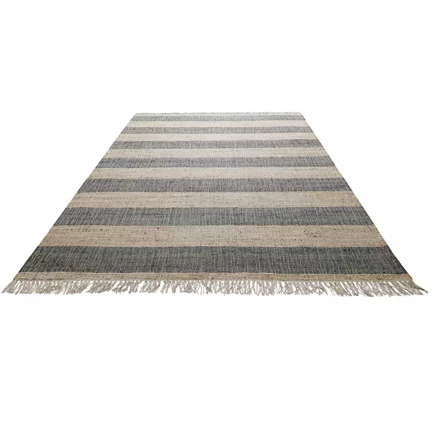 Green Looop Handweb-Teppich Virgil beige, grau