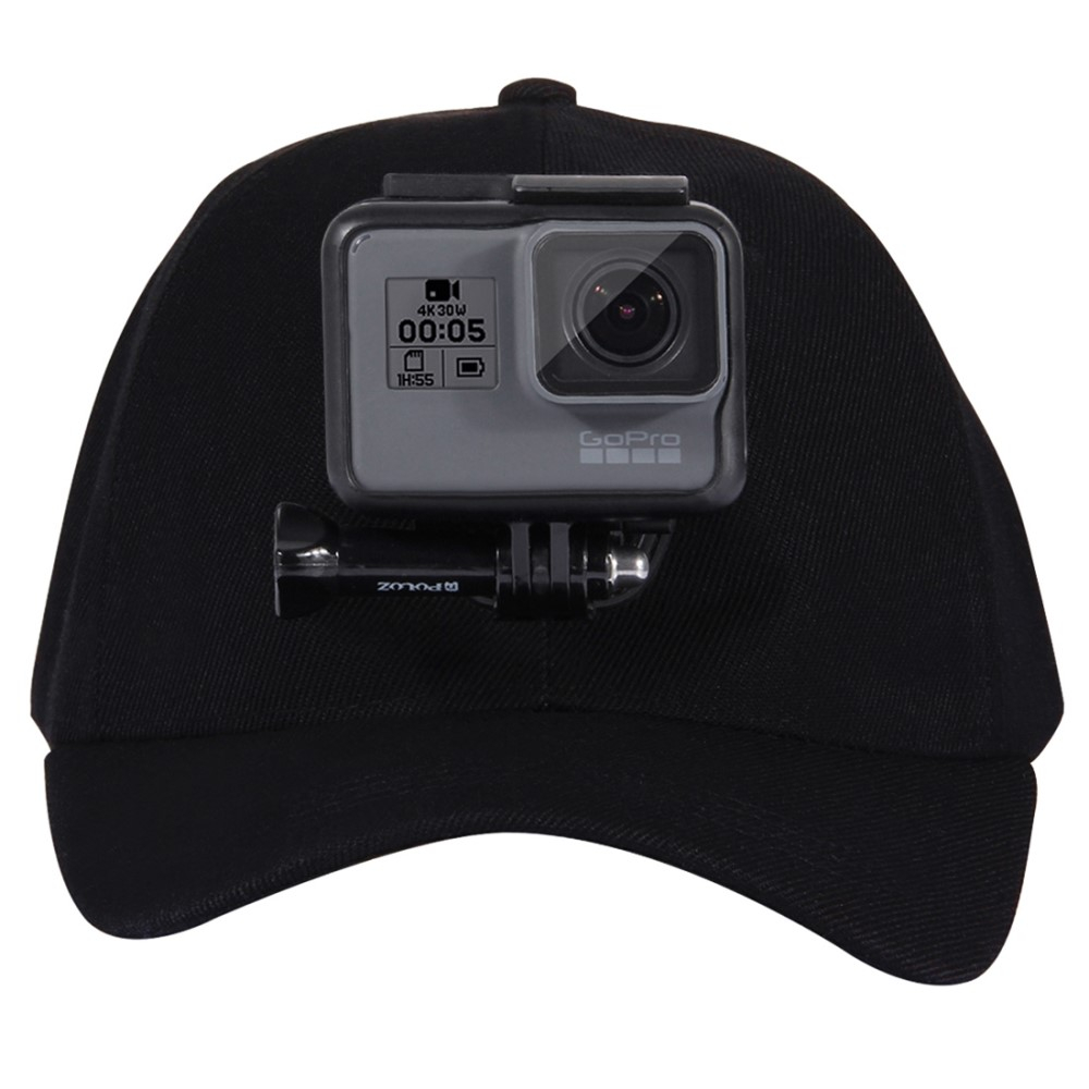 GoPro Sport Kappe Kamerahalterung verstellbar mit Klettverschluss - Schwarz