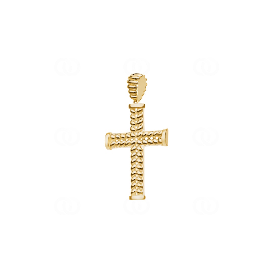 Kreuzanhänger 750/18 K Gelbgold 31 x 22mm