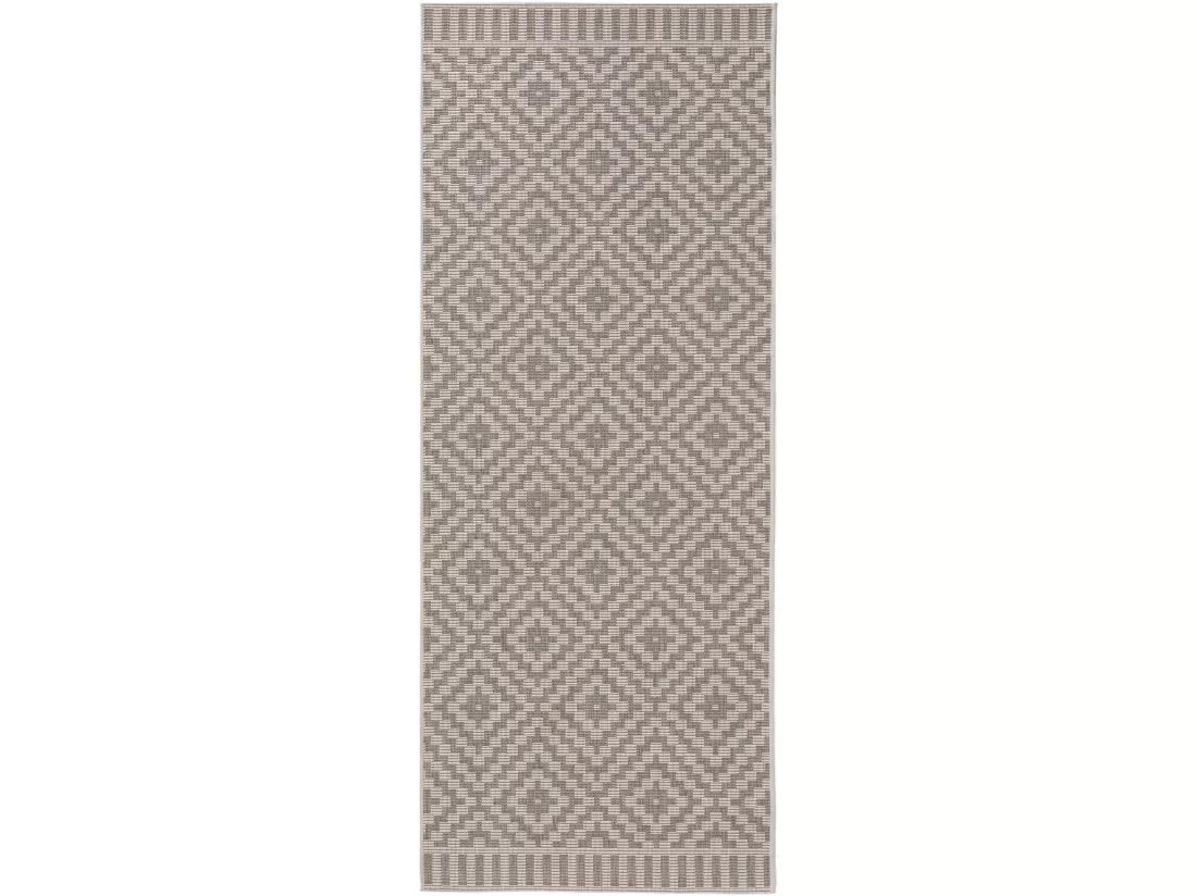 Tapis d'extérieur & intérieur Metro Gris 80x200 cm