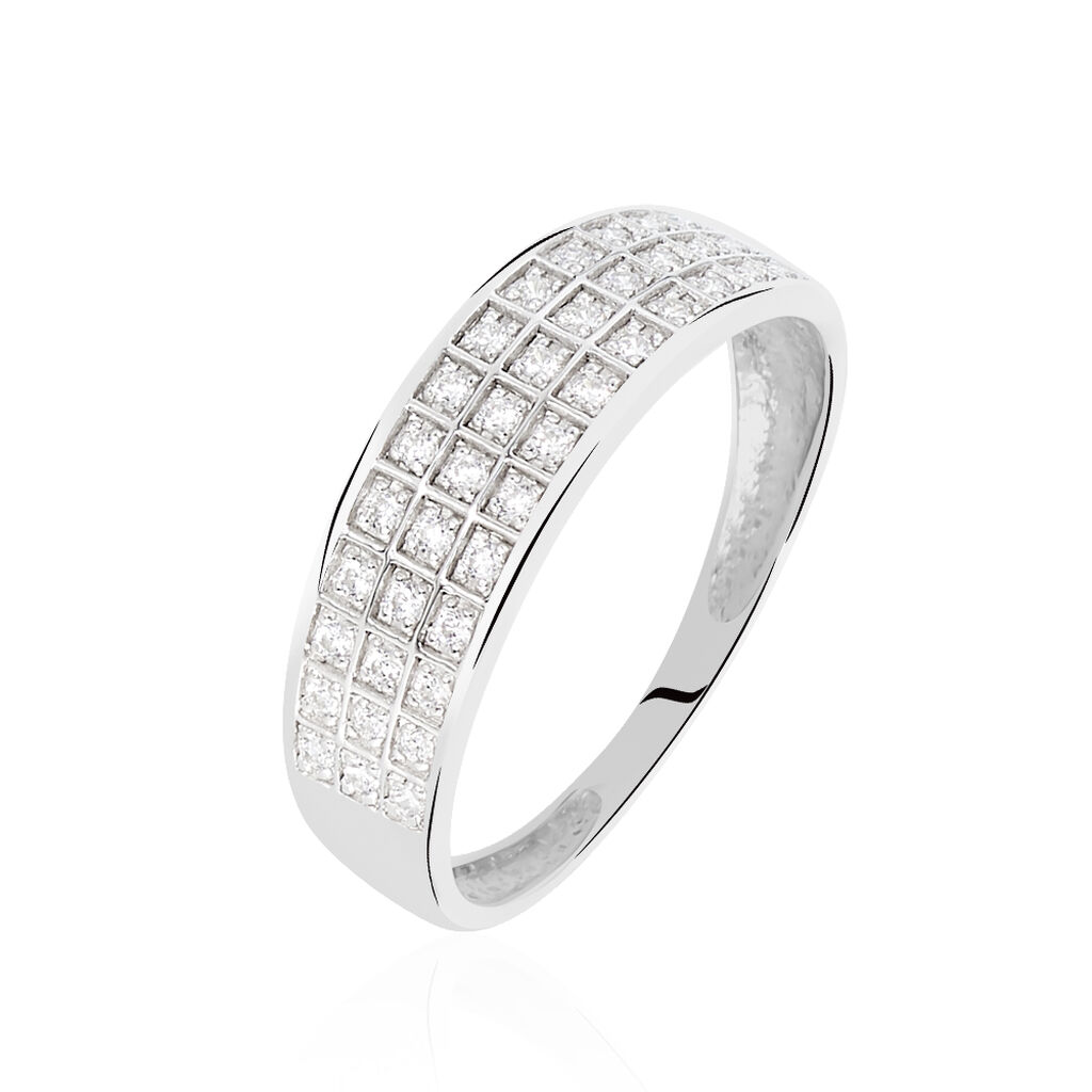 Bague Morjana Or Blanc Oxyde De Zirconium