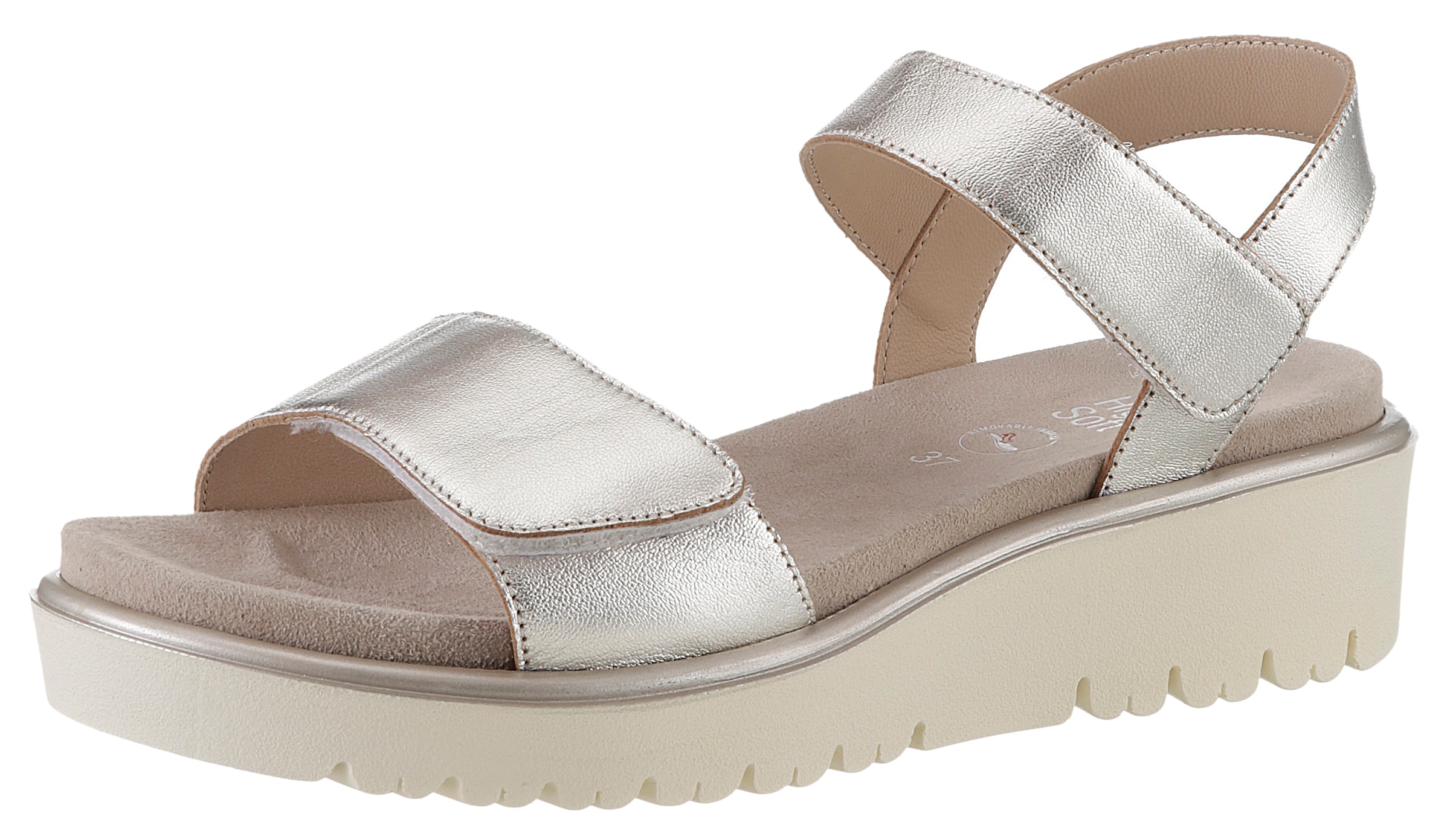 Ara Sandalette »BILBAO«  , Sommerschuh, Sandale, Keilabsatz, Klett, Weite G (weit)