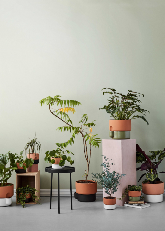 Northern Oasis plantenbak large Ø27.5 donkerbruin/terracotta