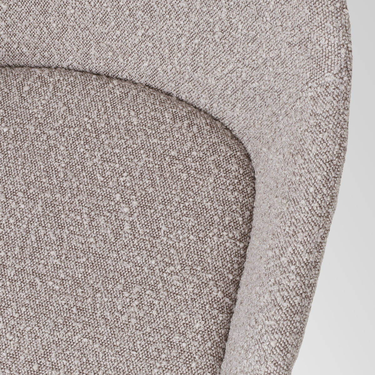 Barkruk Nino-Mae bouclé taupe - wit onderstel - 65 cm