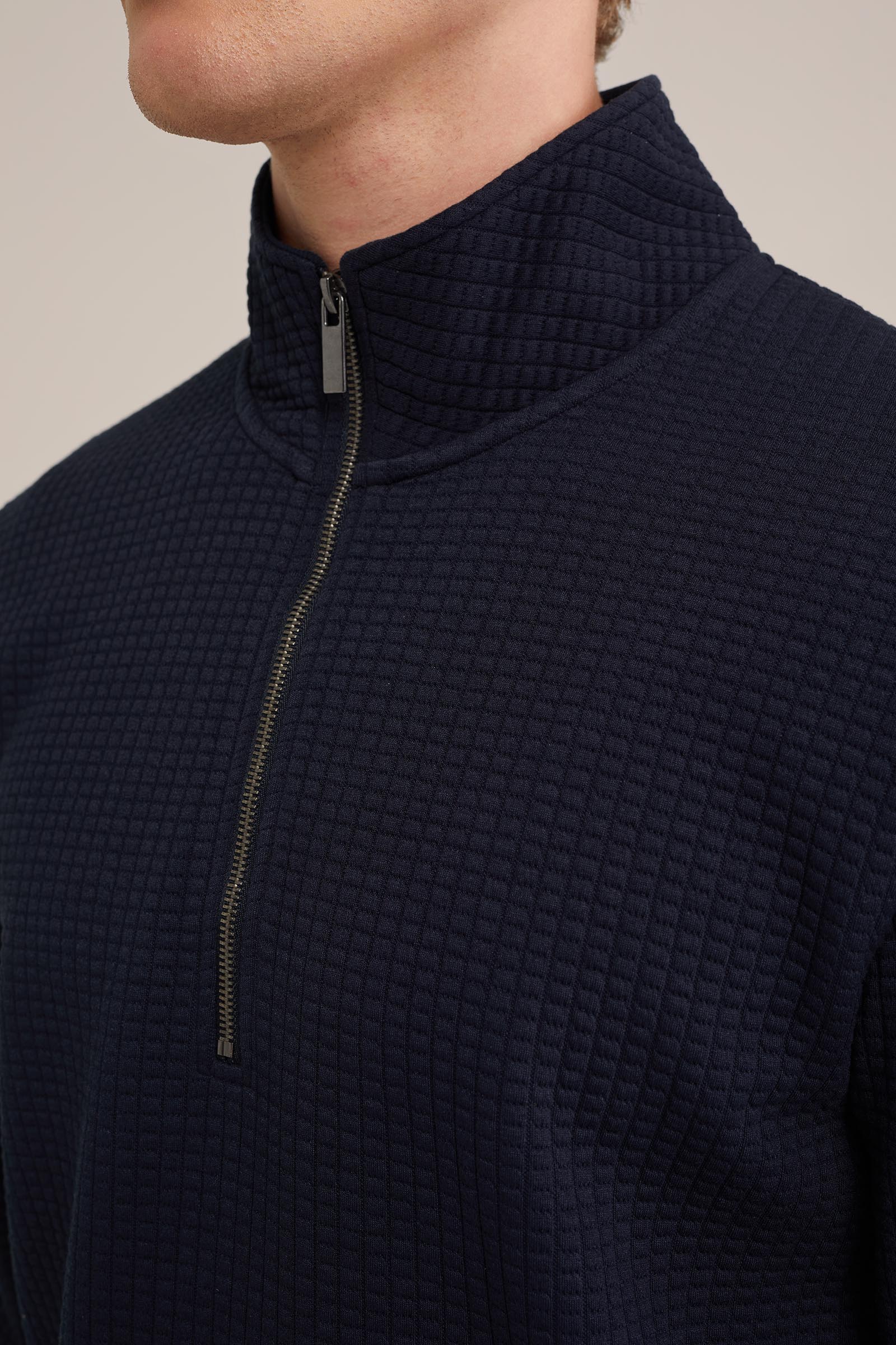 sweater met rits WE Fashion Donkerblauw