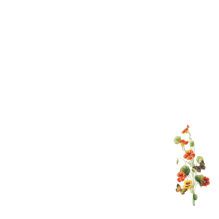 Goudkleurige kaart met gekleurde bloemen