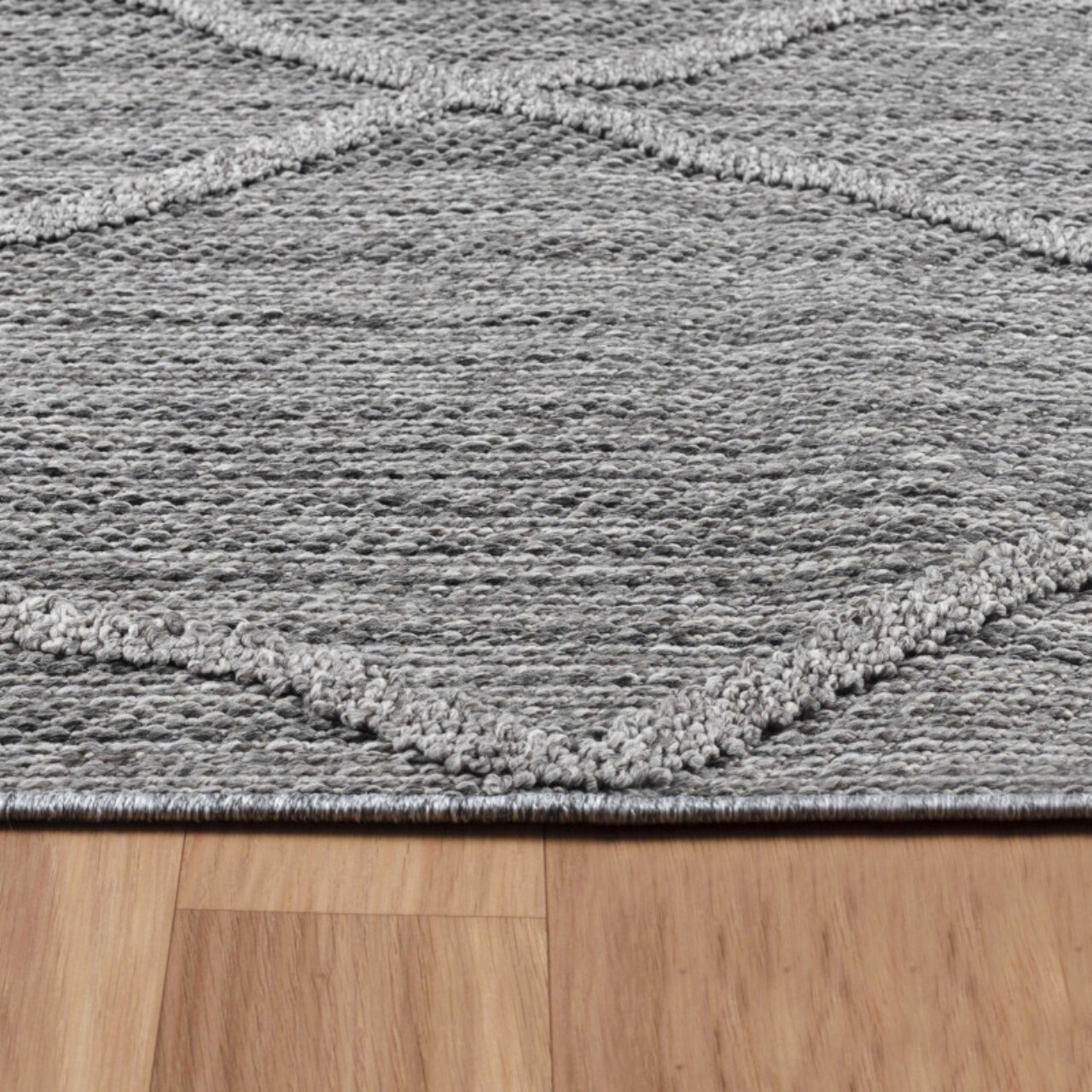 In & Outdoor-Teppich, Skandinavische Design, Sisal Optik, Flachgewebe Wetterfest