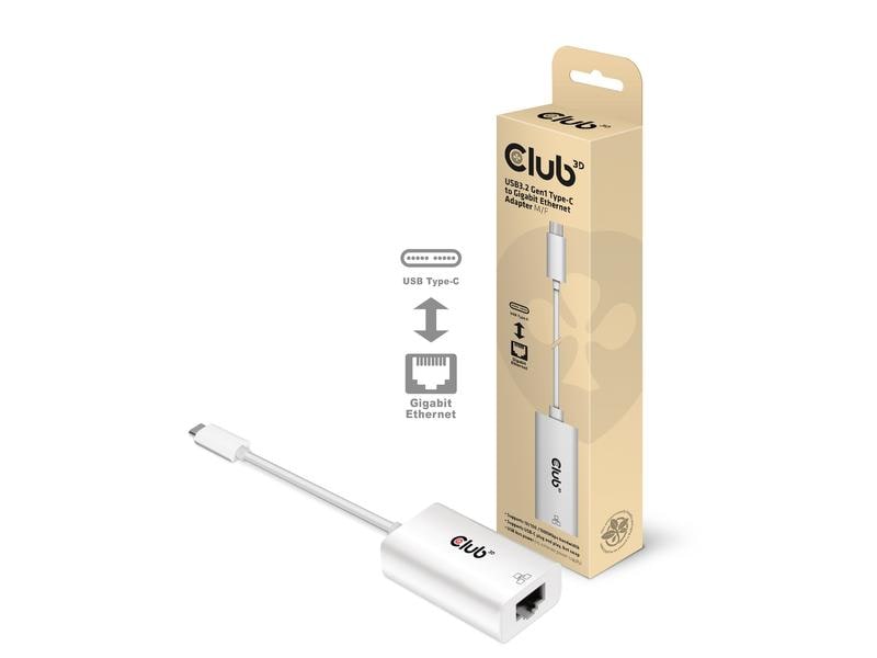Club 3D Adapter USB 3.2 Type-C – RJ-45 USB Type-C - RJ-45 USB 3.2 Type C auf Gigabit Ethernet Adapter