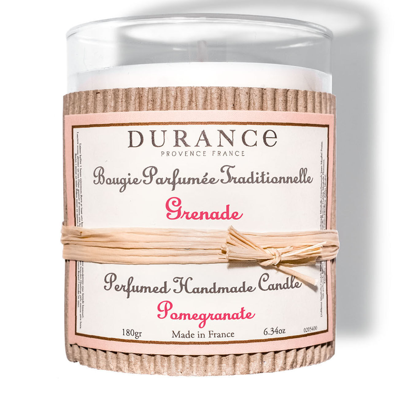 Durance Bougie parfumée traditionnelle Grenade - 1 mèche 40h