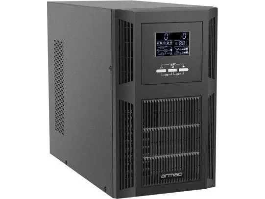 Armac Office On-Line O/3000I/PF1 - UPS - AC 230 V - 3000 Watt - 3000 VA - 6 x batteri - 9 At - USB, RS-232 - output-stikforbindelser: 8 - PFC - sort