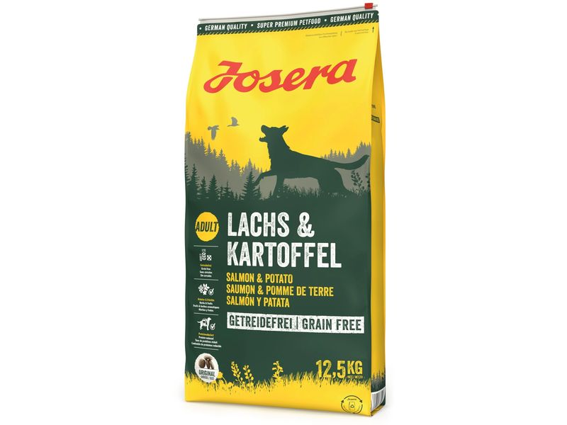 Josera Trockenfutter Nature Lachs und Kartoffel, 12.5 kg Alleinfuttermittel für ausgewachsene Hunde