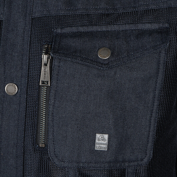 Helstons - Blouson Western Air Tissu Mesh Bleu