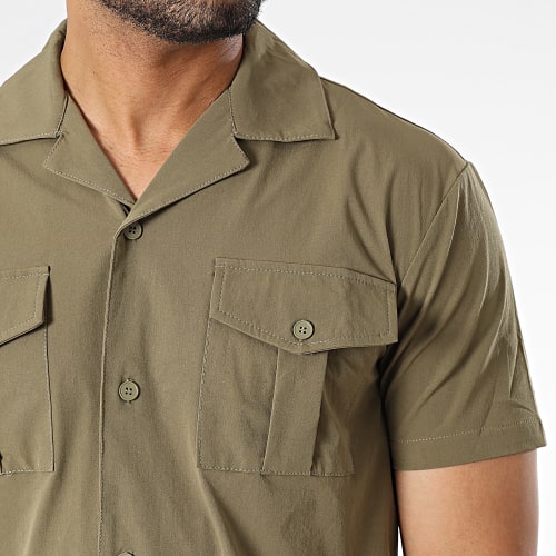 Chemise Manches Courtes Vert Kaki