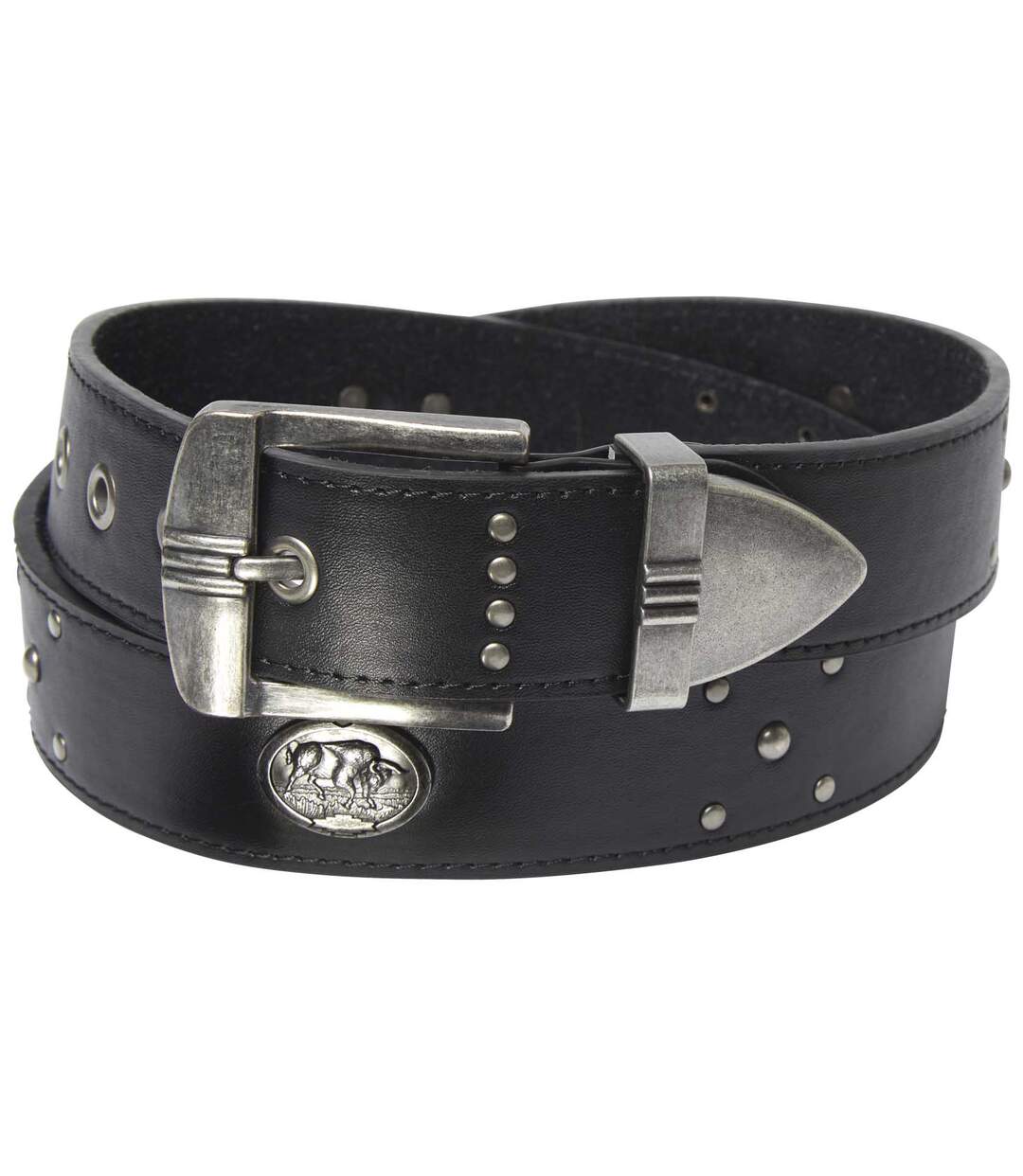 Ceinture Cloutée en Croûte de Cuir