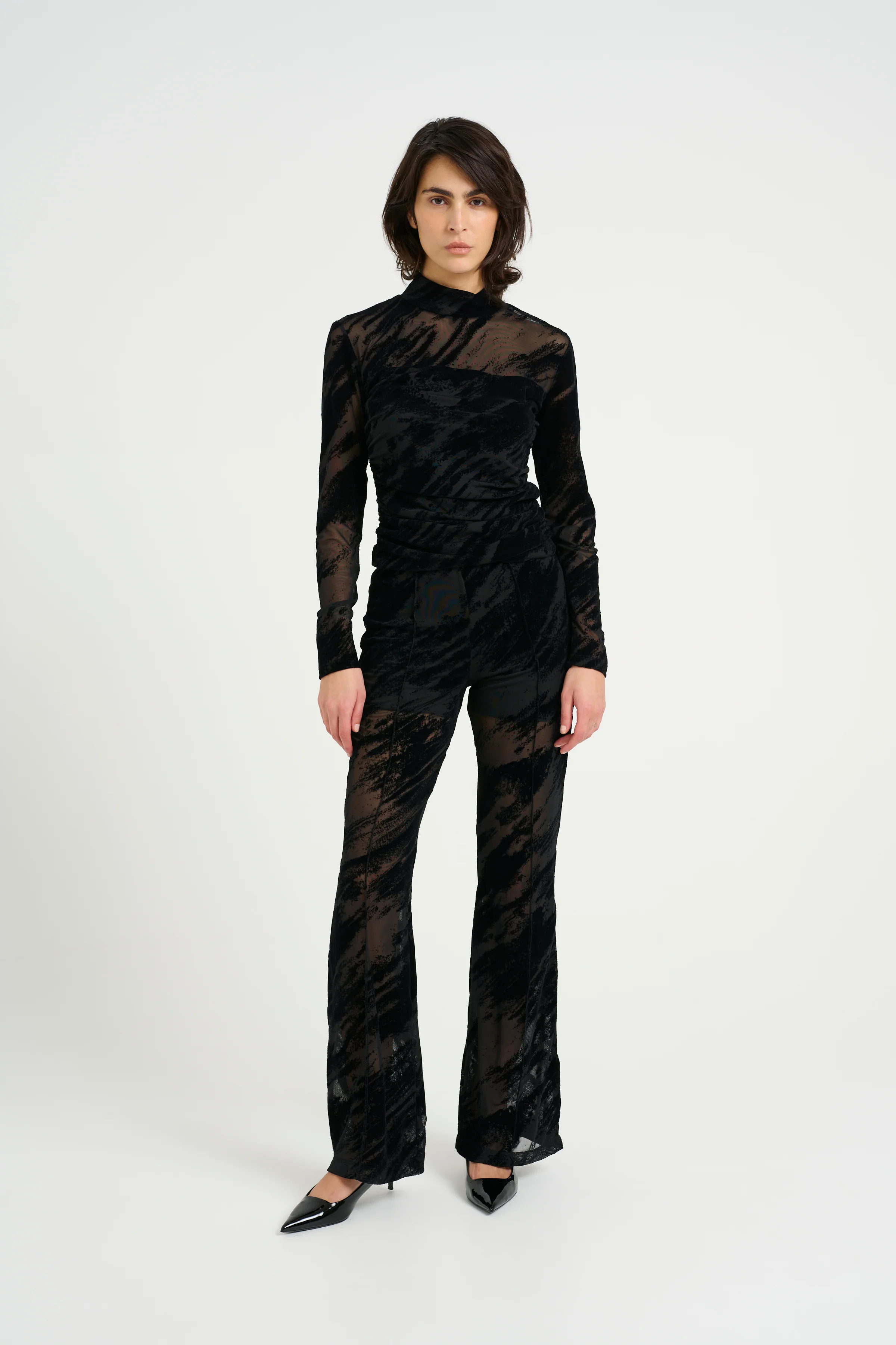 GESTUZ  FlikkaGZ ls bluse - sort