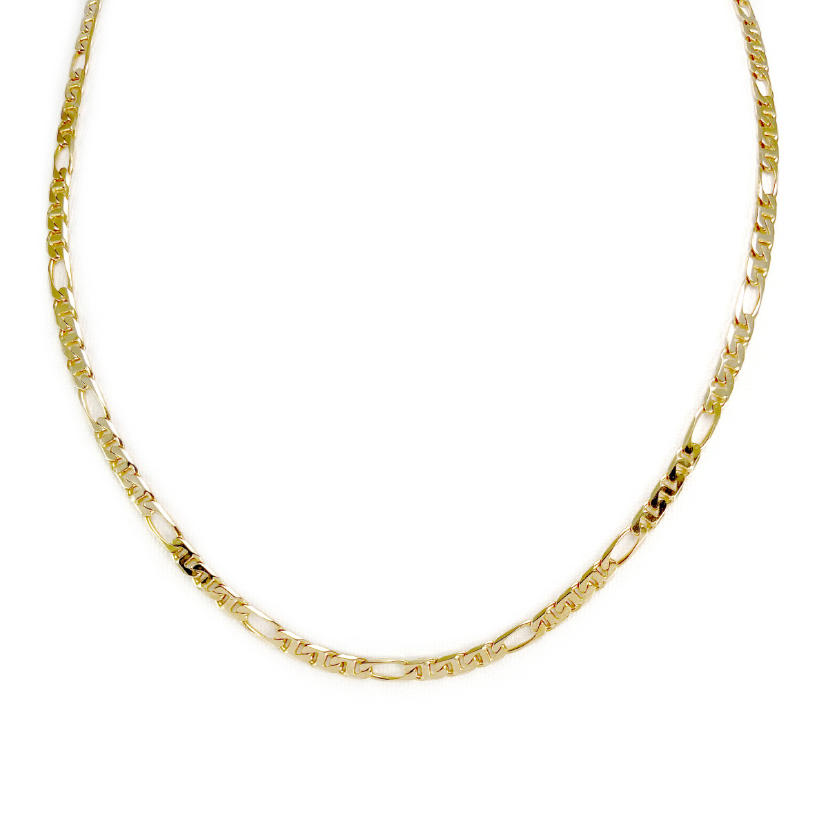 Collier d'occasion or 750 jaune maille cheval alternée 49,5 cm