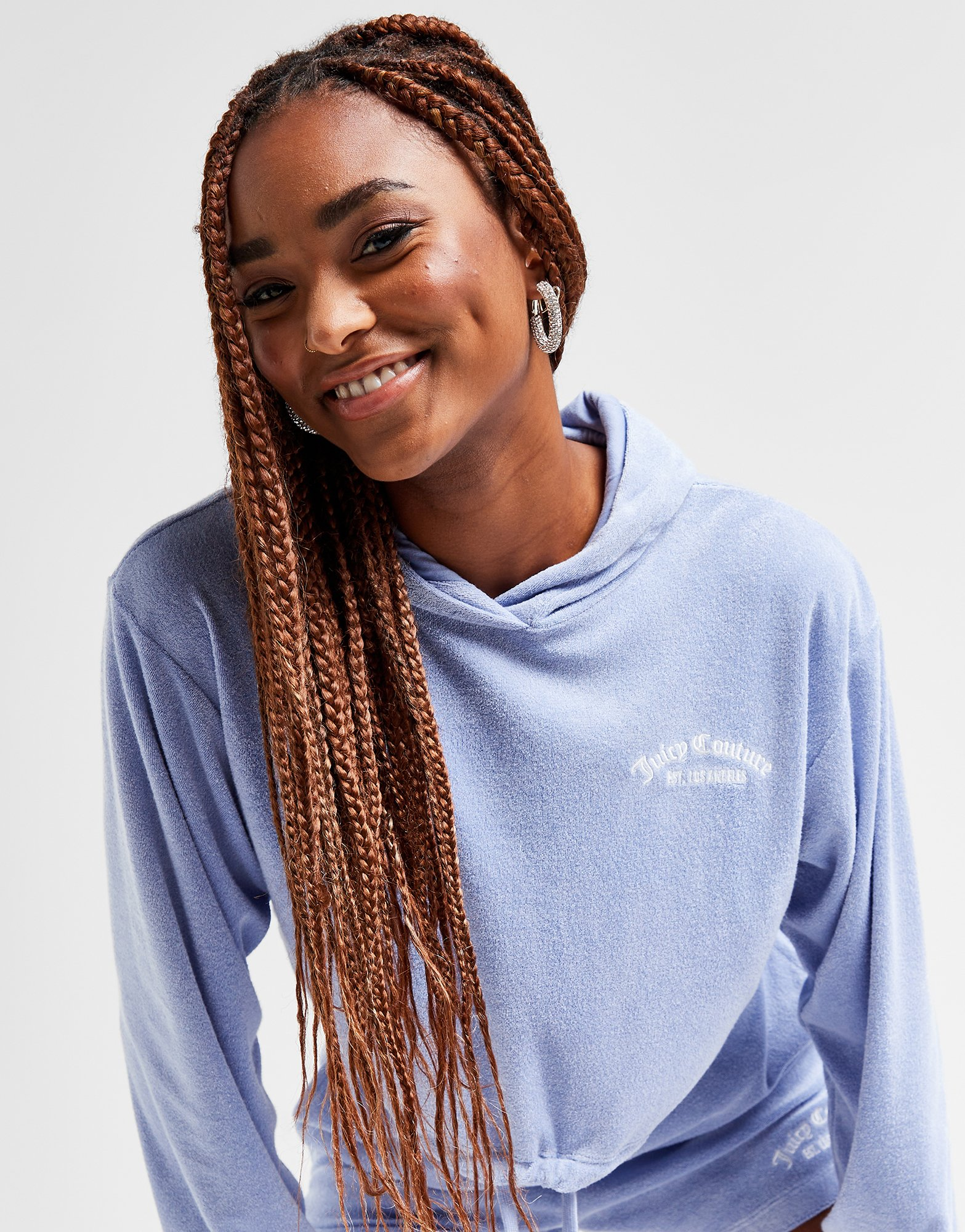 JUICY COUTURE Sweat à Capuche Court Eponge Femme