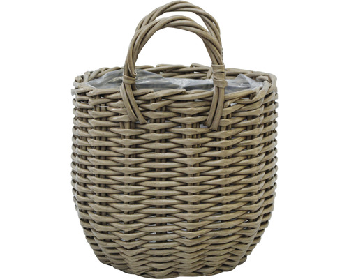 Lafiora polyrotan mand, Ø 35 cm, H 29 cm, bruin