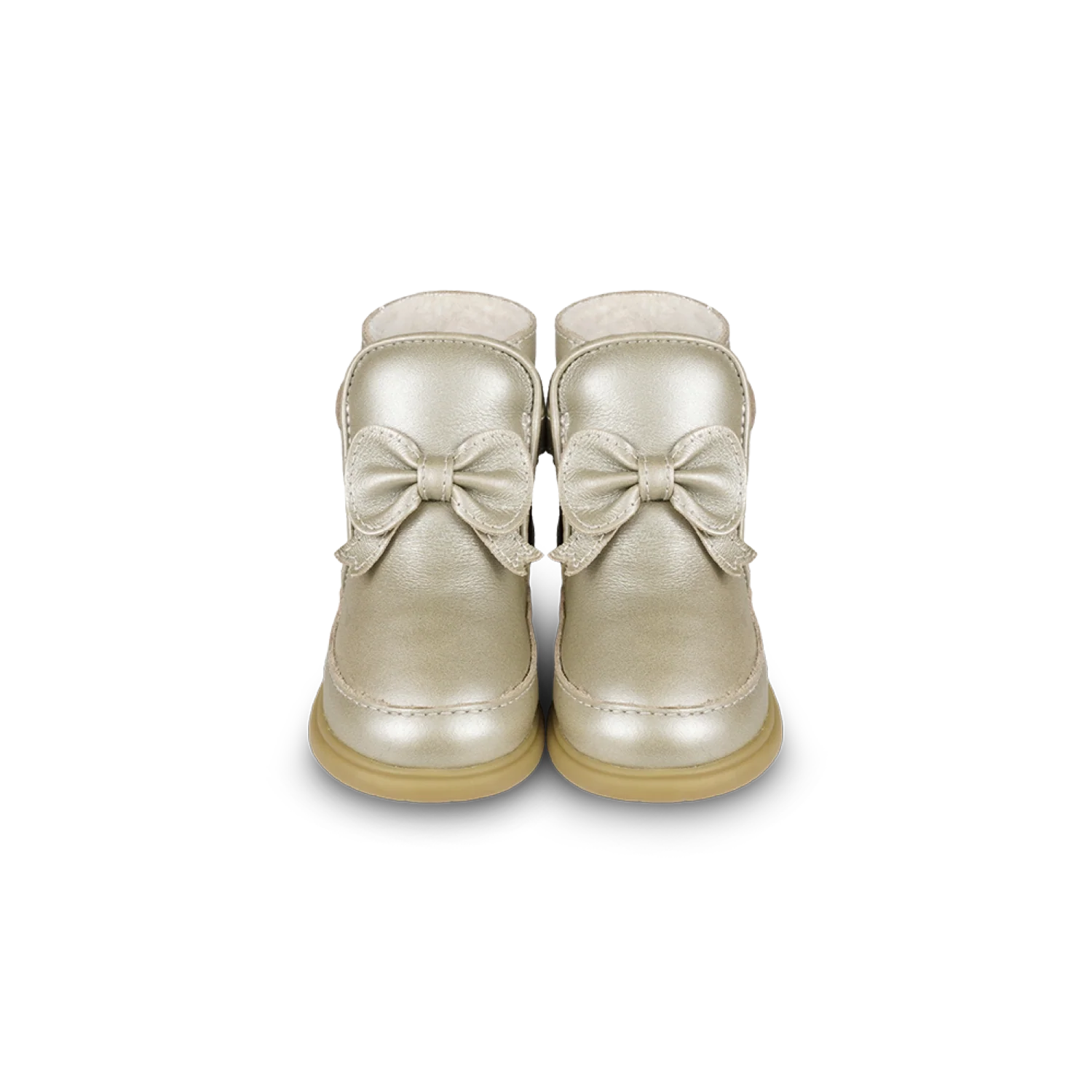Cemilla Shoes | Champagne Metallic Leather