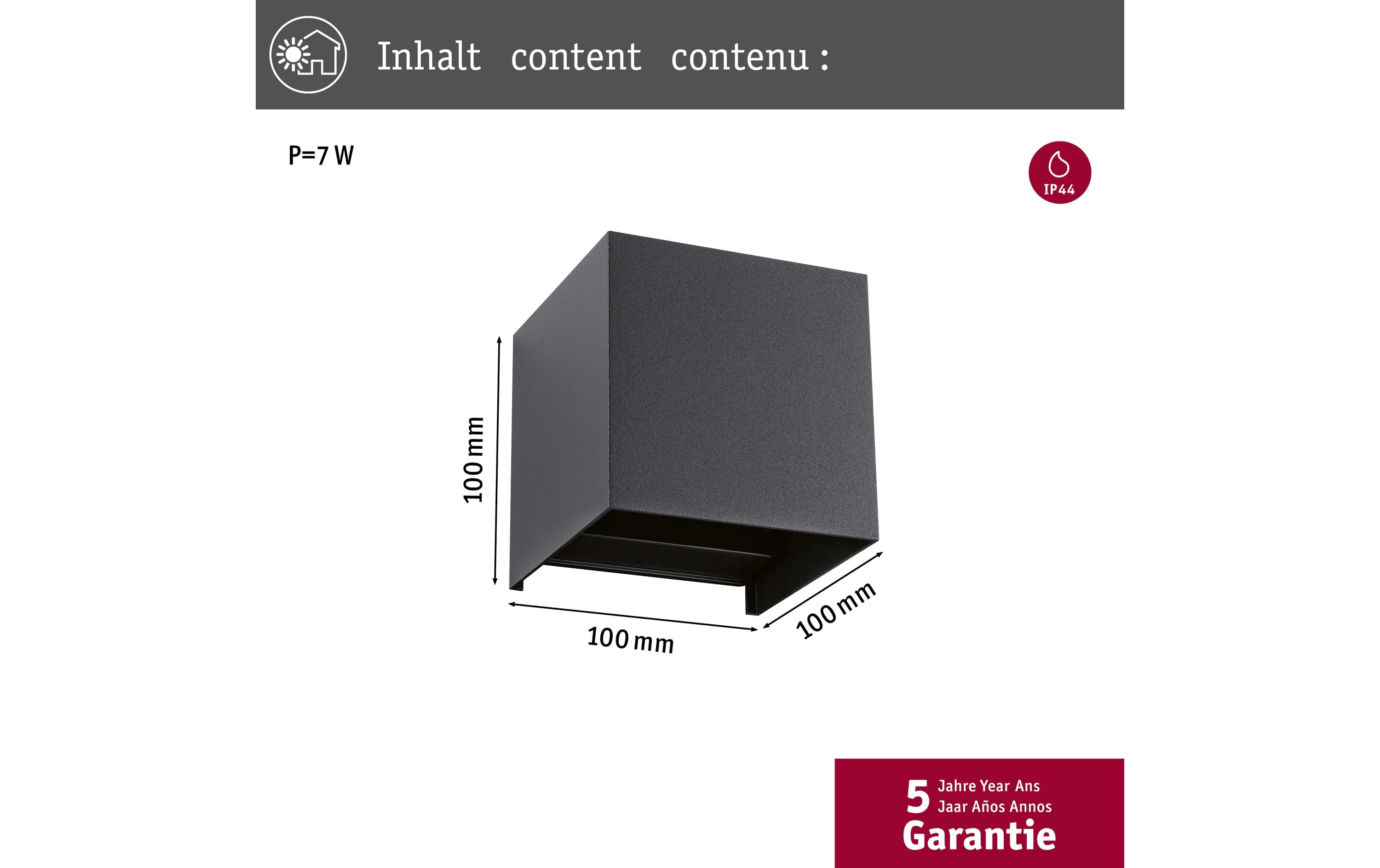 Outdoor Wandleuchte LED House Cybo, 2x2.5W, RGBW, AnthrazitLED Aussenwandleuchte