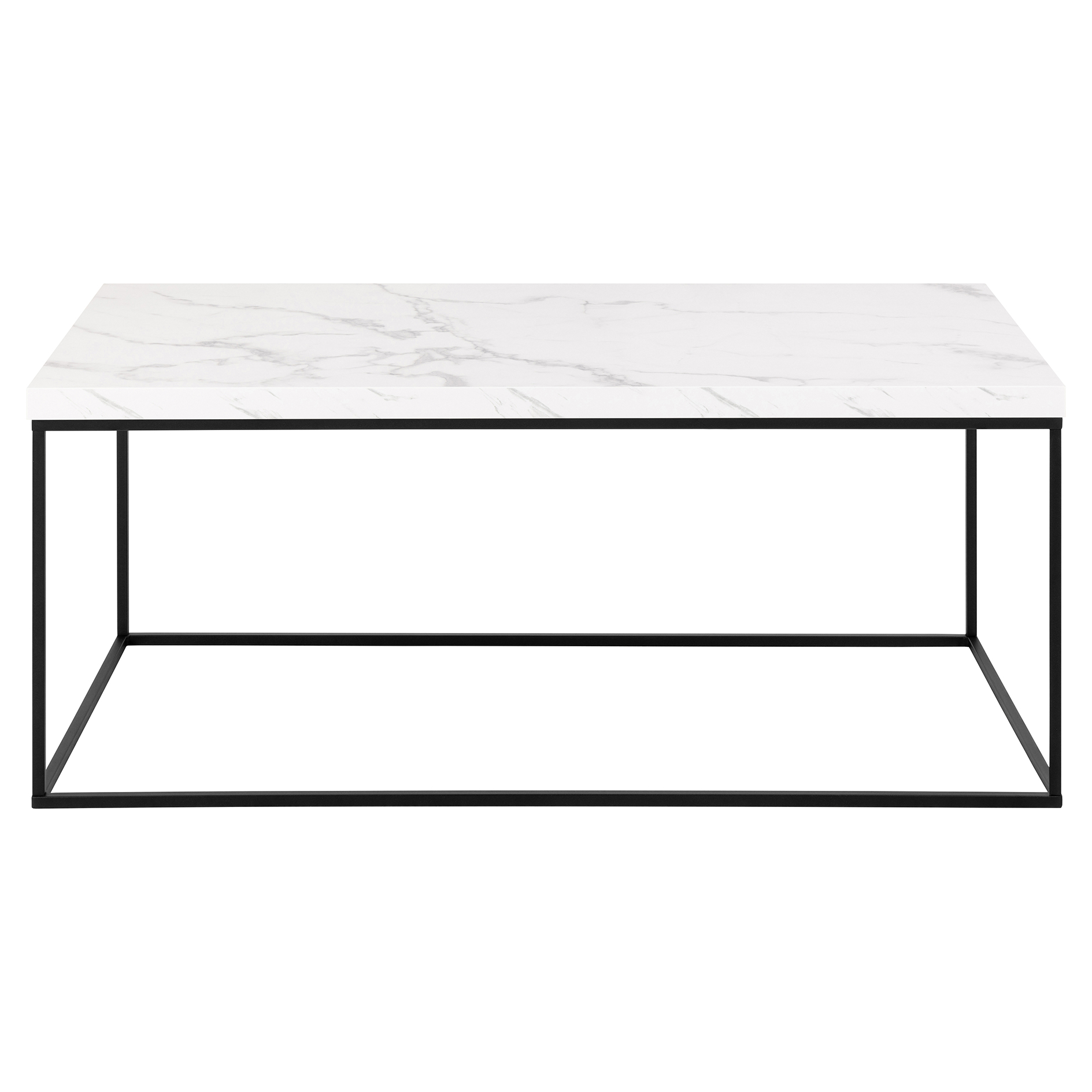 Couchtisch BAROSSA - weiß-schwarz matt - 110 cm