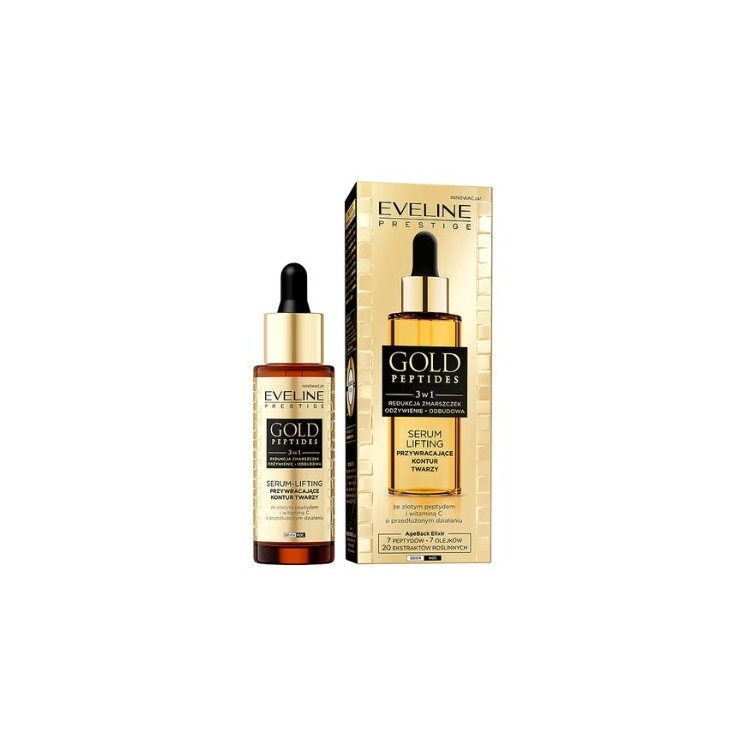 Eveline Gold Peptides Serum – Lifting und Wiederherstellung der Gesichtskontur, 30 ml
