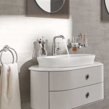 GROHE wastafelkraan Essence M-size met hendel en waste Chroom
