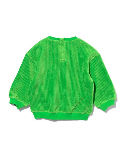 sweat-shirt bébé en velours côtelé vert