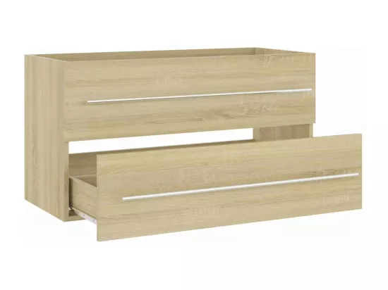 Ensemble de meubles de bain 2 pcs Chêne sonoma Aggloméré