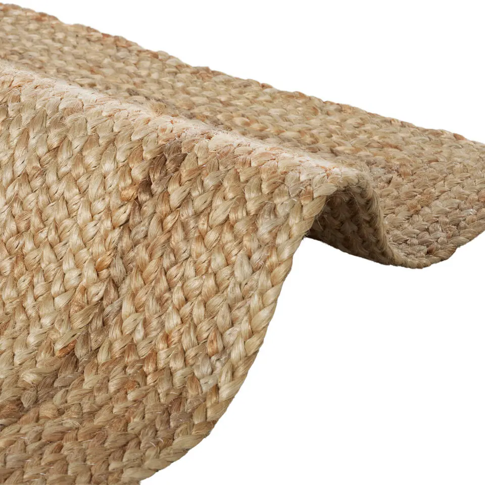 tectake® Handgeweven vloerkleed Glim van jute, boho-stijl 160 x 230 cm