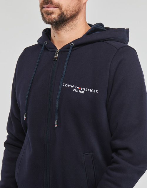 Tommy Hilfiger - TOMMY LOGO FUR LINED HOODY - Marine