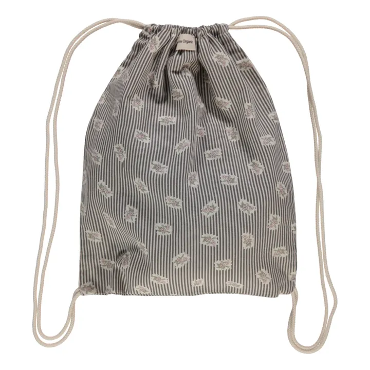 Poudre Organic Sac à dos fleurs roses  | Gris
