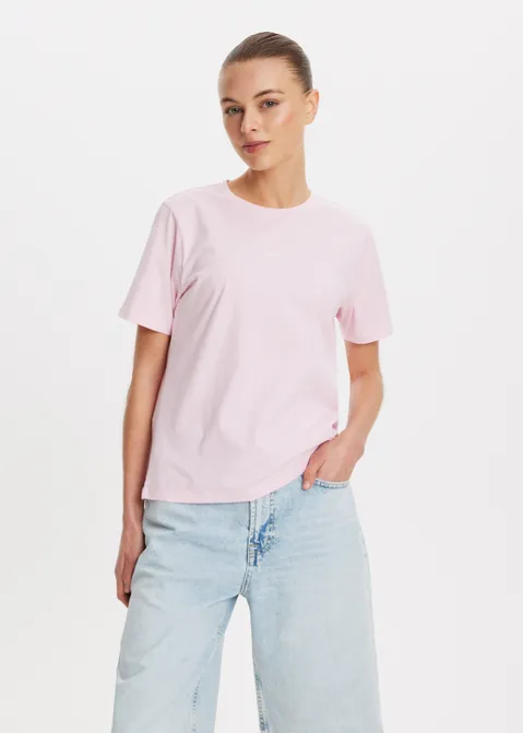 T-shirt met logo roze (ROS.L)