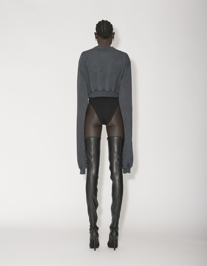 Han kjøbenhavn Ego Sum Liber Long Sleeve Crewneck Dark grey