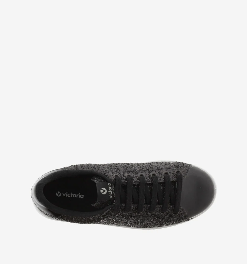 TENIS VICTORIA GLITTER Baskets glitter pour femme NEGRO