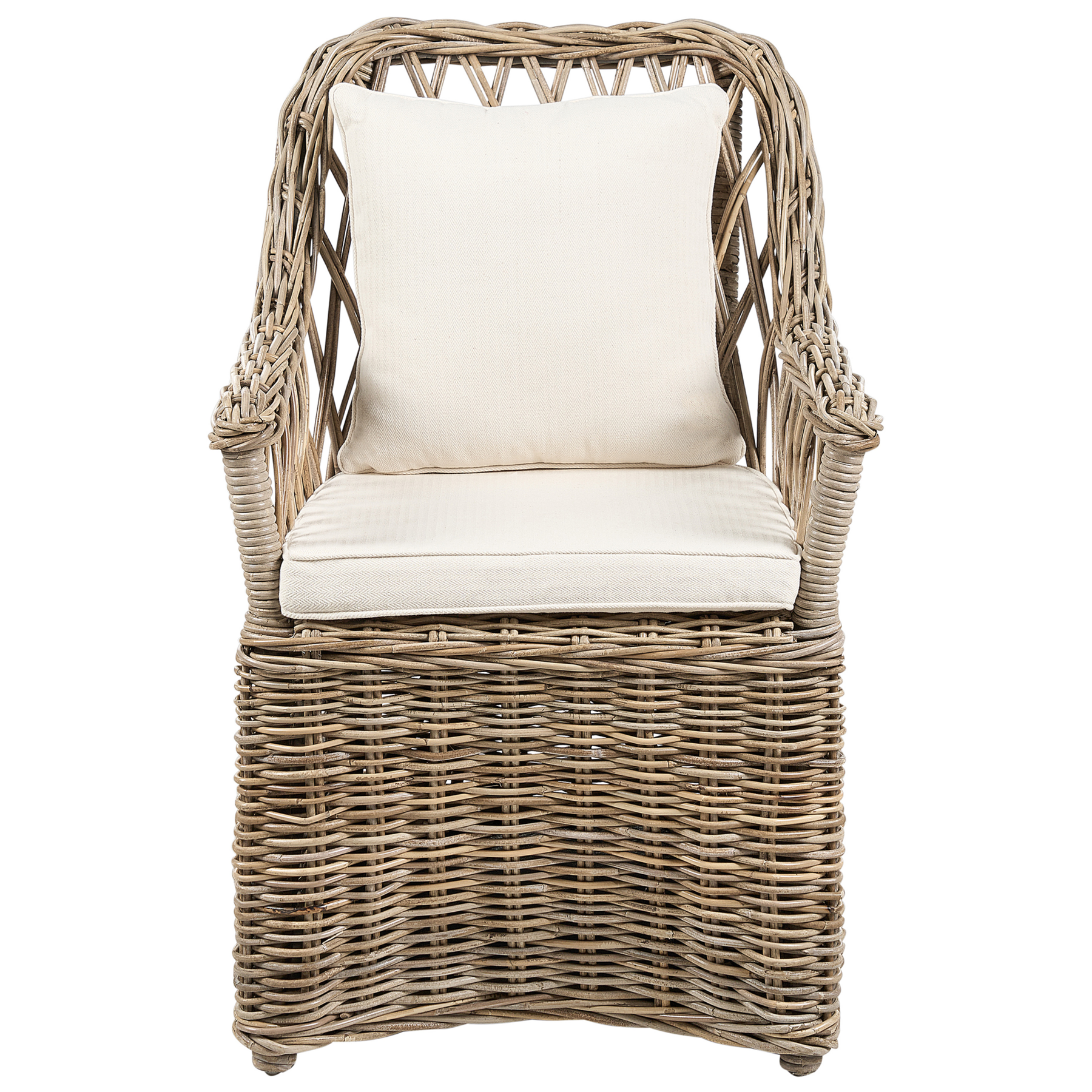 Beliani - MAROS II - Tuinstoel - Lichtbeige - Rotan
