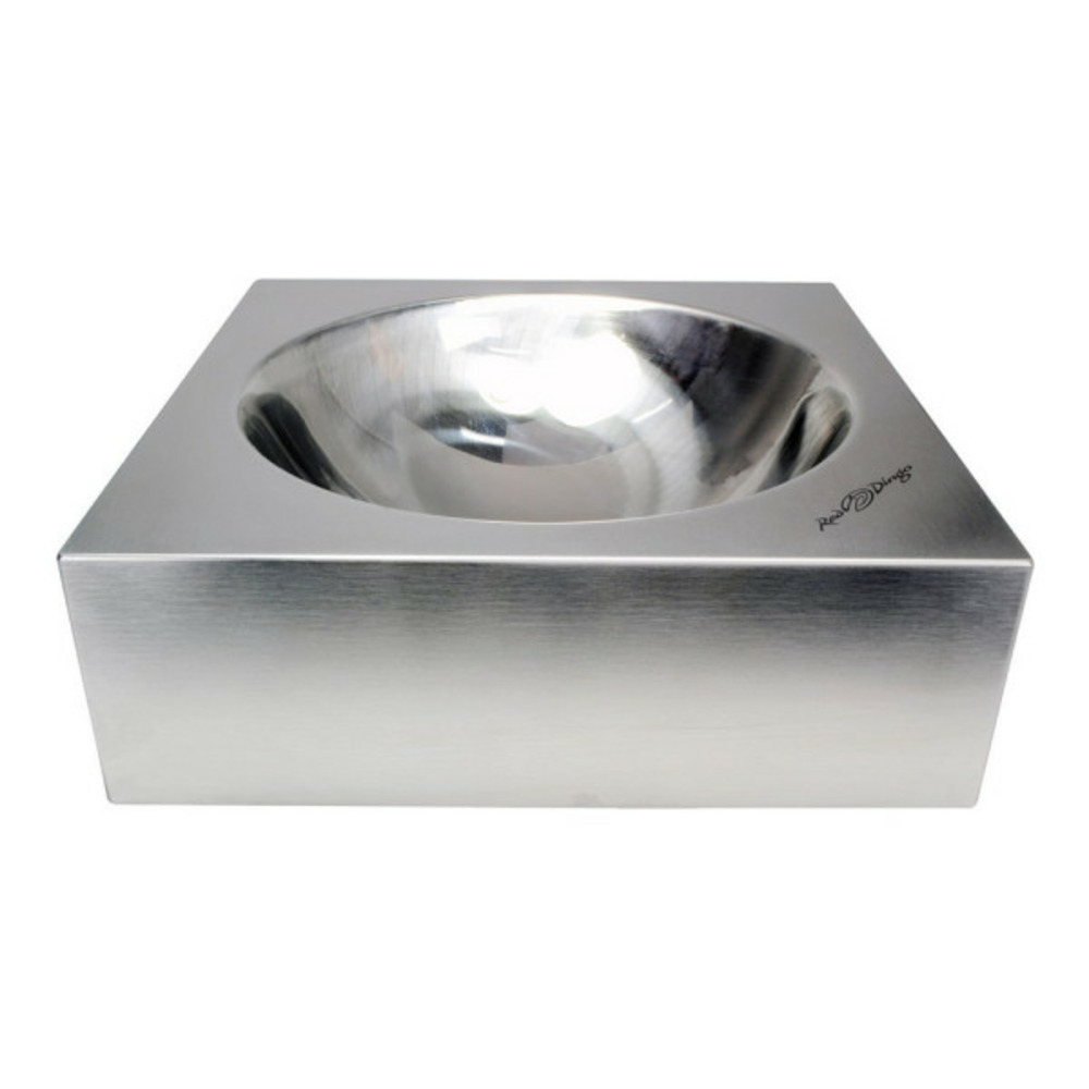 Mangeoire pour chiens reddingo argenté acier inoxydable (22 x 22 x 7 cm)