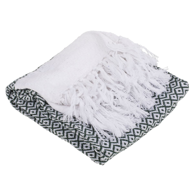 Premium Strandtuch - ca. 80 x 170 cm- grün/weiß