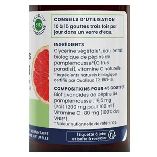 Oemine Biocitrus 1200 Extrato de Semente de Toranja Orgânico Altamente Concentrado 50ml