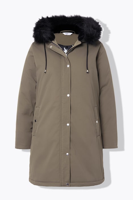 Parka, oversized, Kapuze, Sternen-Futter