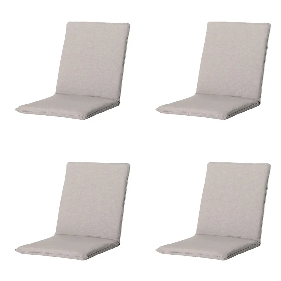 Madison - Stapelstoelkussen Napels taupe - Ca. 97x49 cm - Set van 4