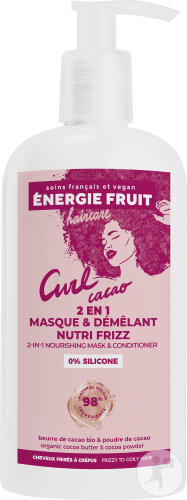 Energie Fruit Masque Et Démêlant 2en1 Nutri Intense Cheveux Frisés À Crépus Bio Flacon Pompe 300ml