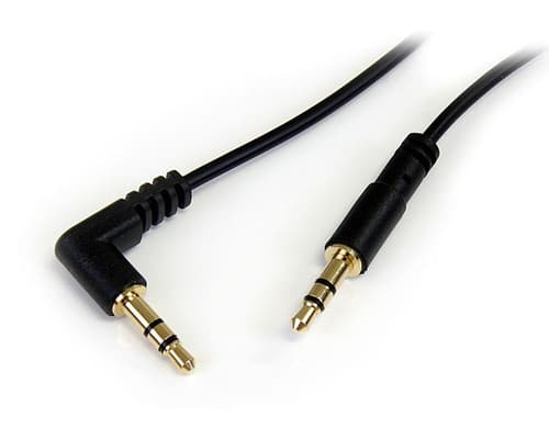 StarTech.com MU1MMSRA, 3.5mm, Hanstik, 3.5mm, Hanstik, 0,3 m, Sort